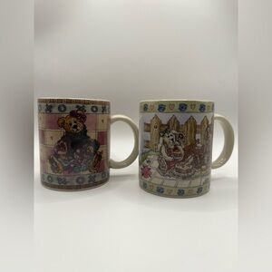 Vintage Boyds Bears Mug Set”Love Conquers All & Spoonful of Sunshine”Cottagecore